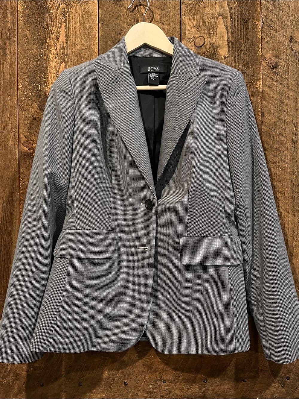 Victoria's Secret Gray Tailored Single-Button Blazer